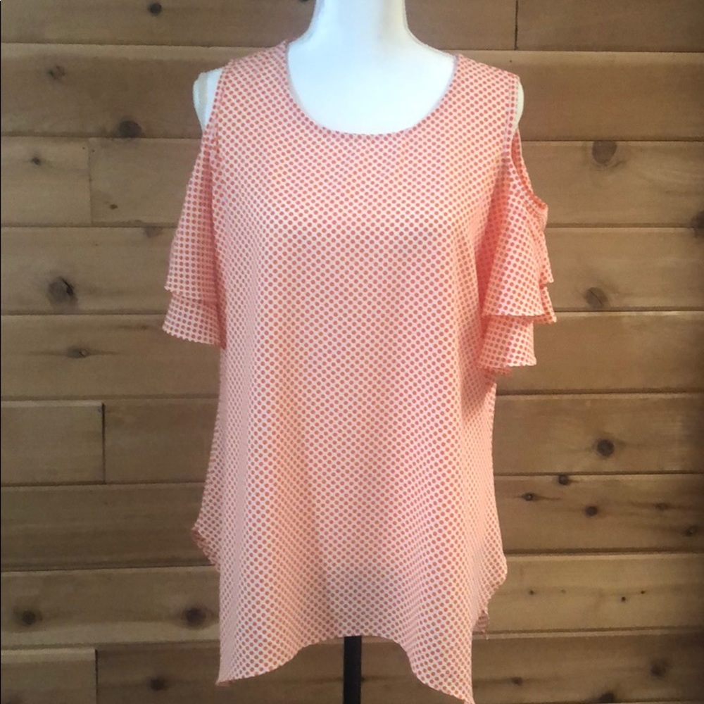 EST 1946 Orange and White Polka Dot Tunic Top